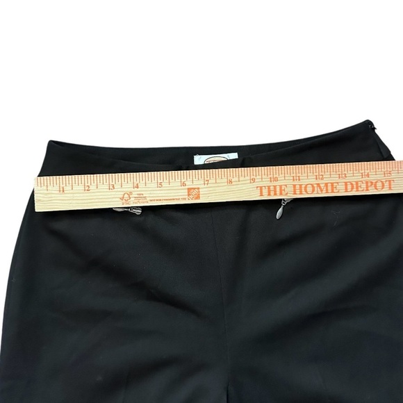 Talbots Petites Stretch Black Straight-Leg Pants Zip Front Pockets Size 8P - Picture 4 of 8